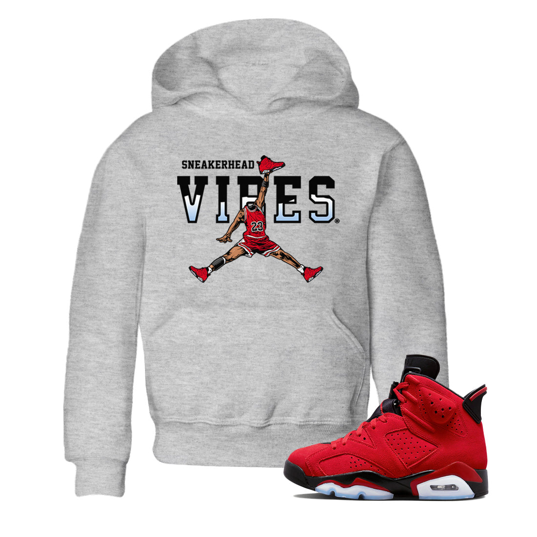 snkmatch Vibes Kids Tops - Air Jordan 6 Toro Bravo