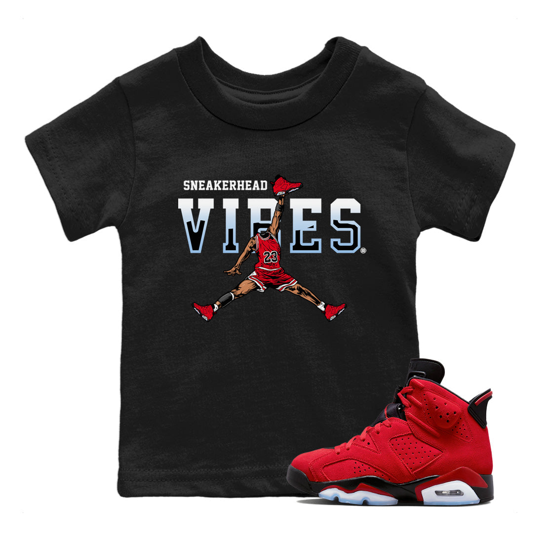 snkmatch Vibes Kids Tops - Air Jordan 6 Toro Bravo