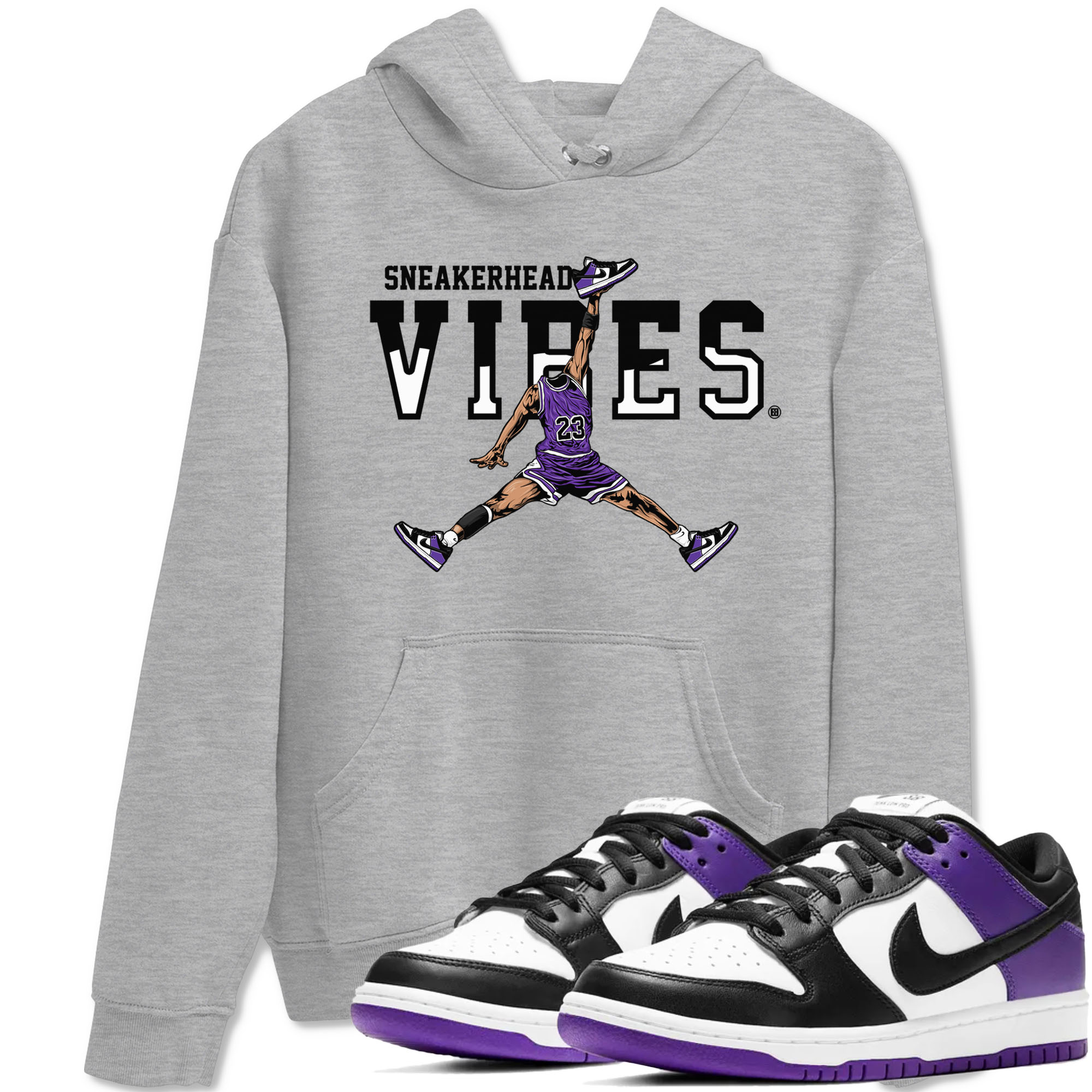 snkmatch Vibes snkmatch Tees - Dunk Low Court Purple