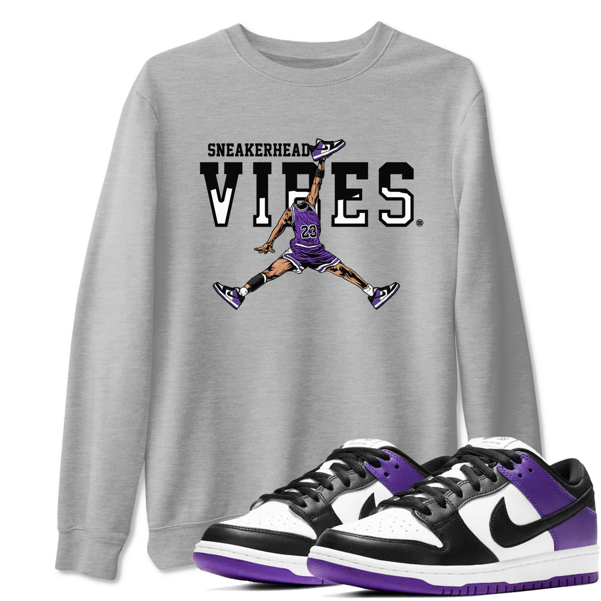 snkmatch Vibes snkmatch Tees - Dunk Low Court Purple