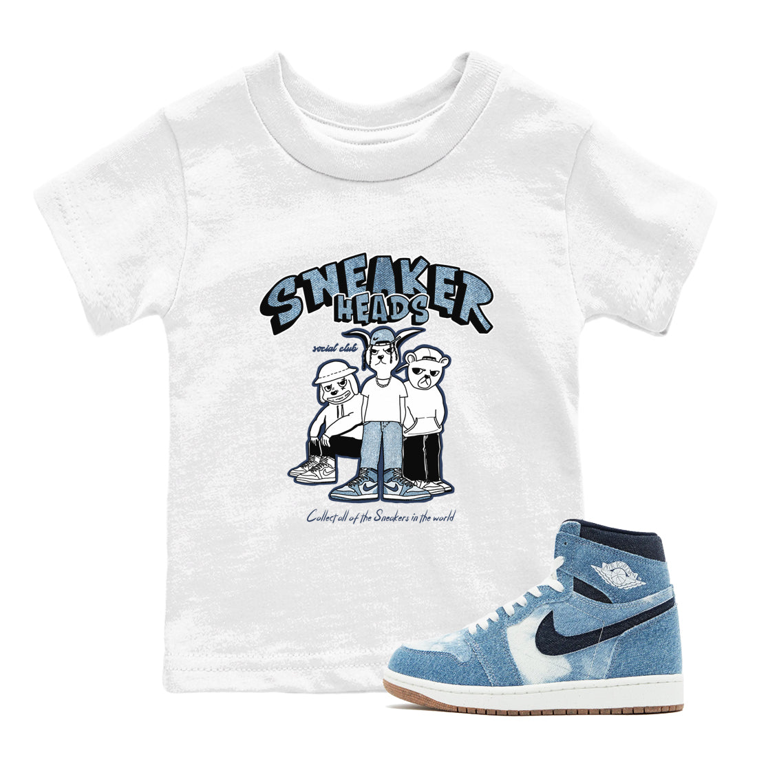 snkmatchs Social Club snkmatch Tees Kids - Air Jordan 1 Denim 2024
