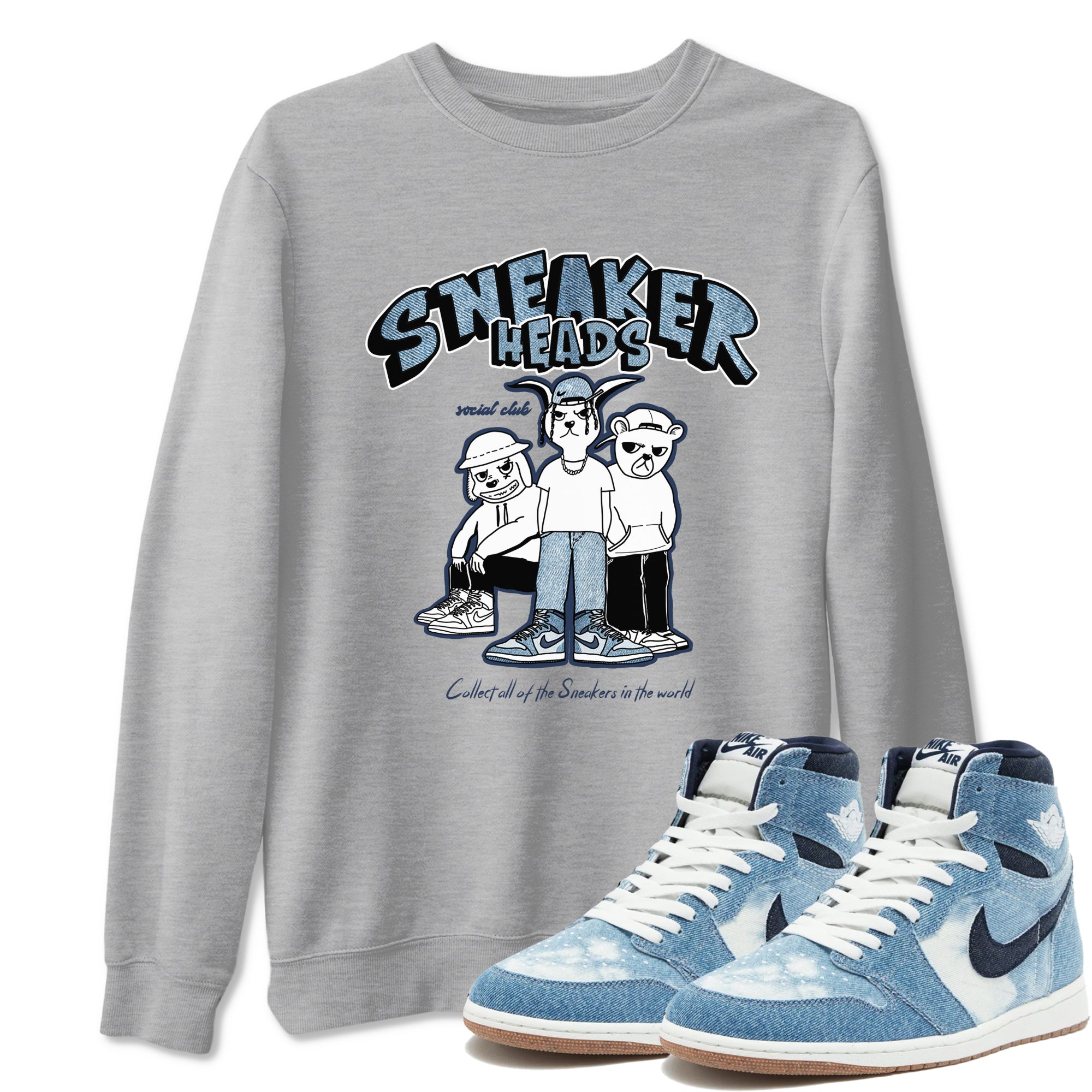 snkmatchs Social Club snkmatch Tees - Air Jordan 1 Denim 2024