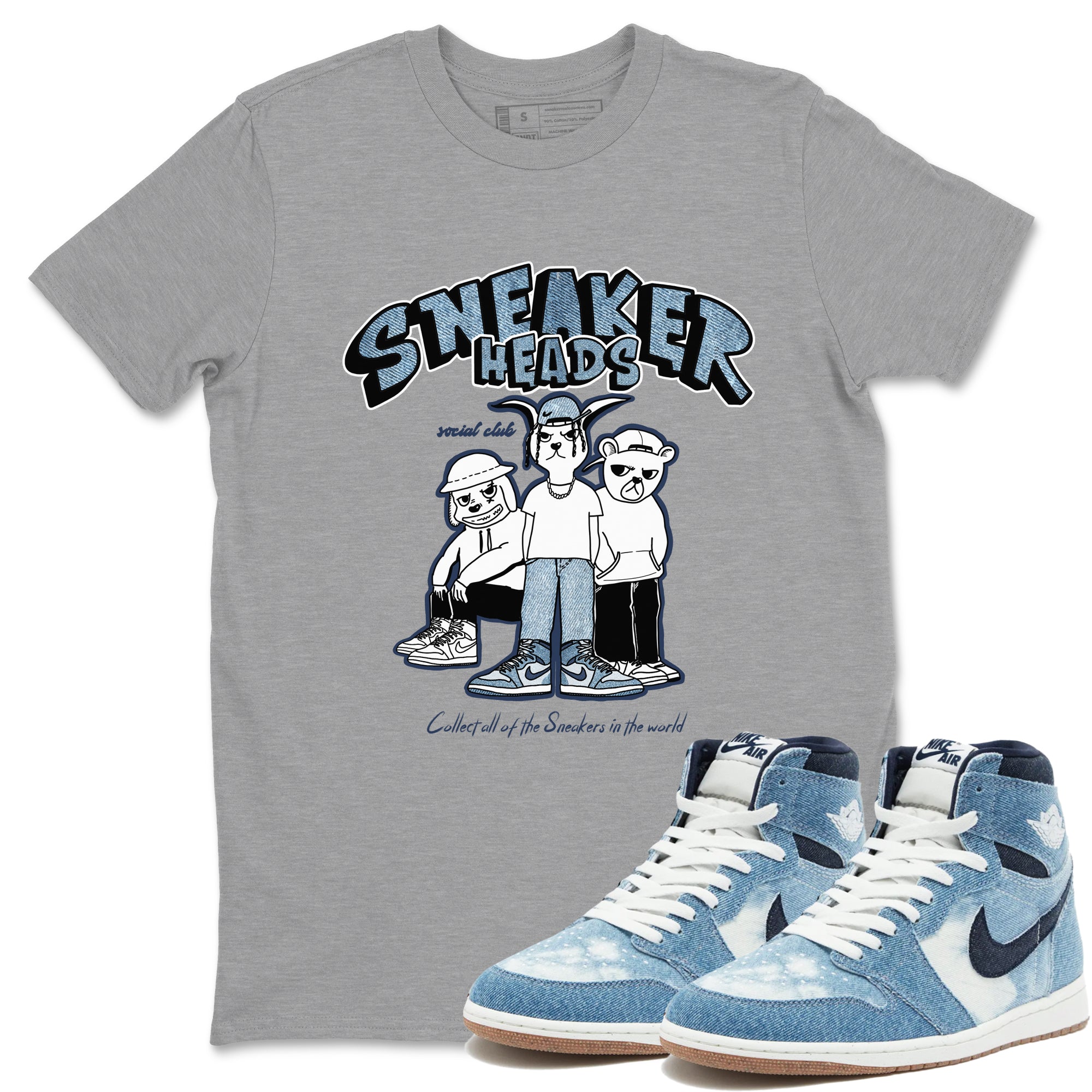 snkmatchs Social Club snkmatch Tees - Air Jordan 1 Denim 2024