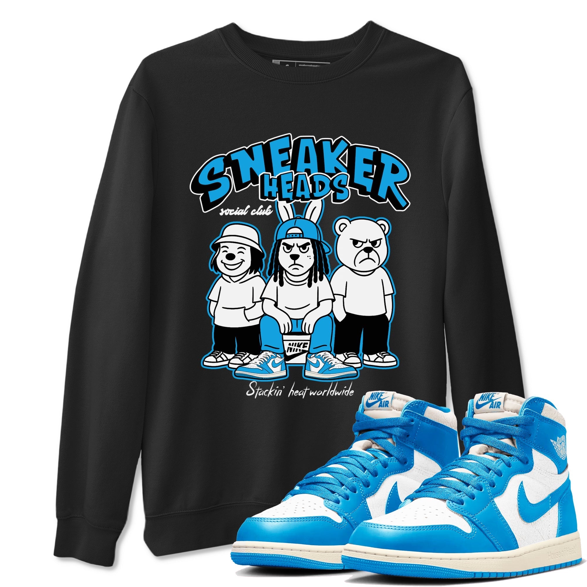 snkmatchs Social Club snkmatch Tees - Air Jordan 1 UNC reimagined