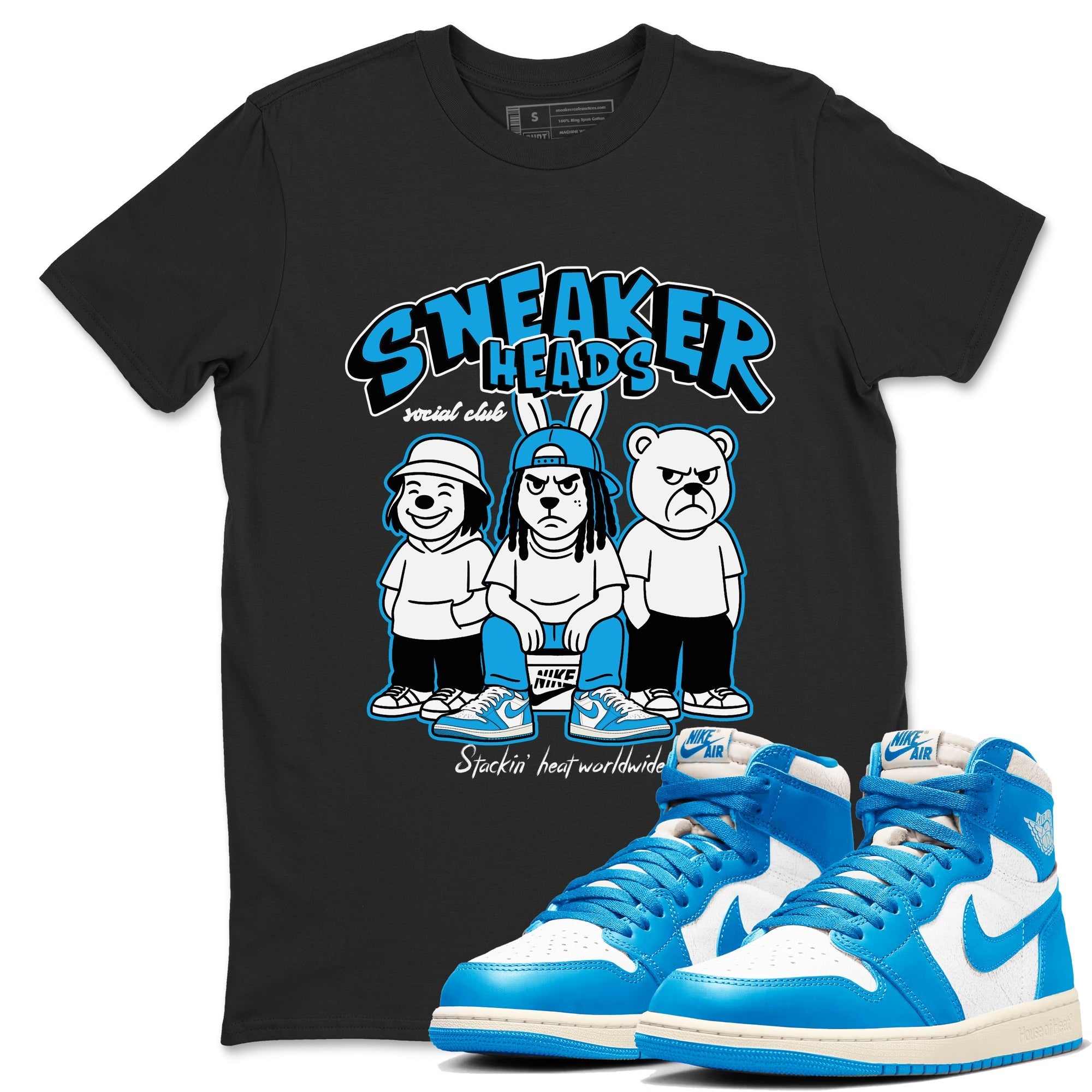snkmatchs Social Club snkmatch Tees - Air Jordan 1 UNC reimagined