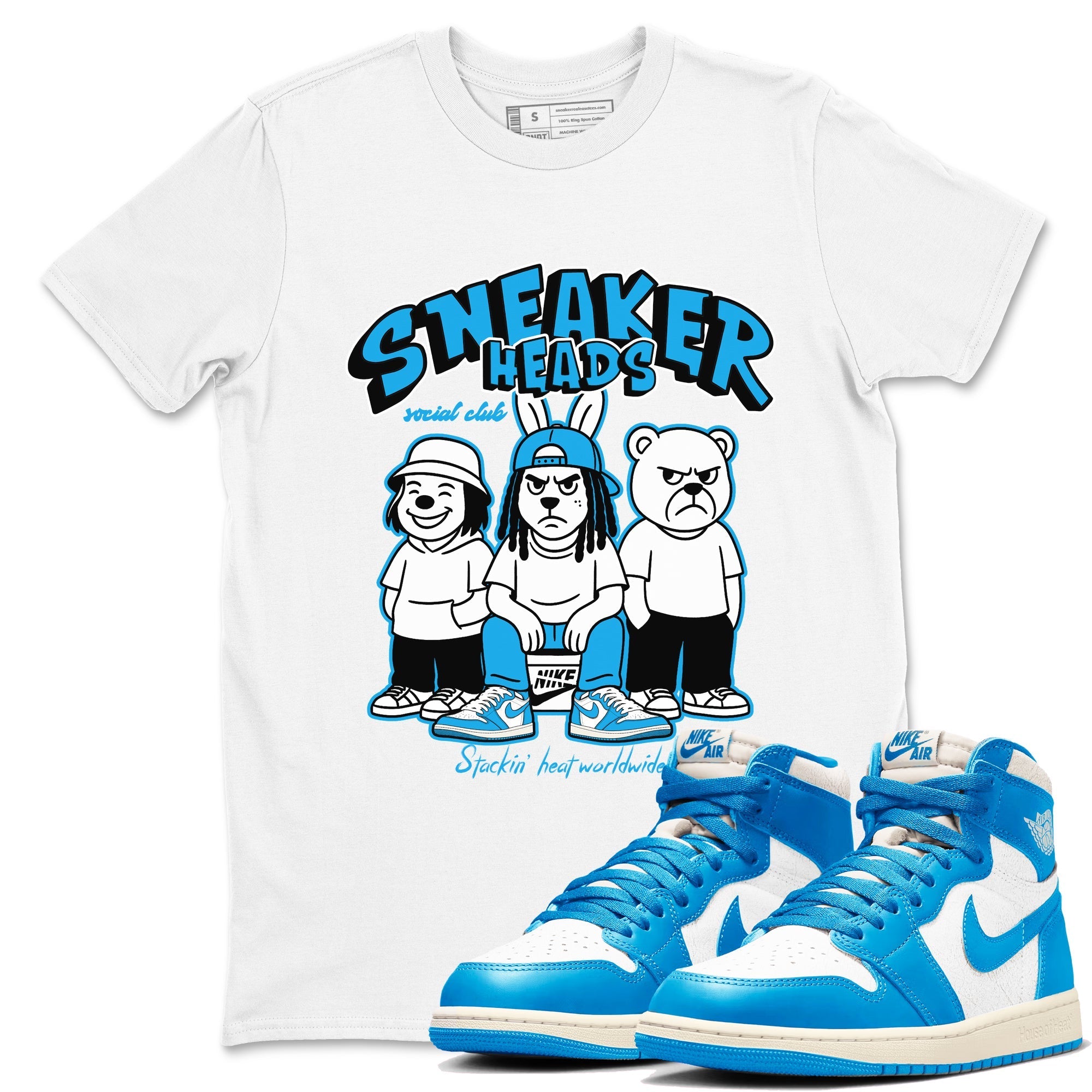 snkmatchs Social Club snkmatch Tees - Air Jordan 1 UNC reimagined