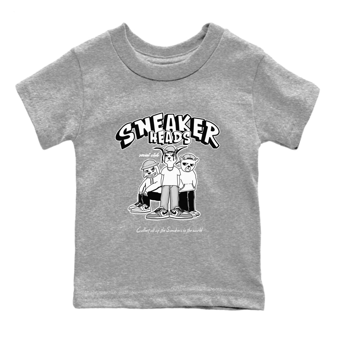 snkmatchs Social Club snkmatch Tees Kids - Air Jordan 1 Wolf Grey