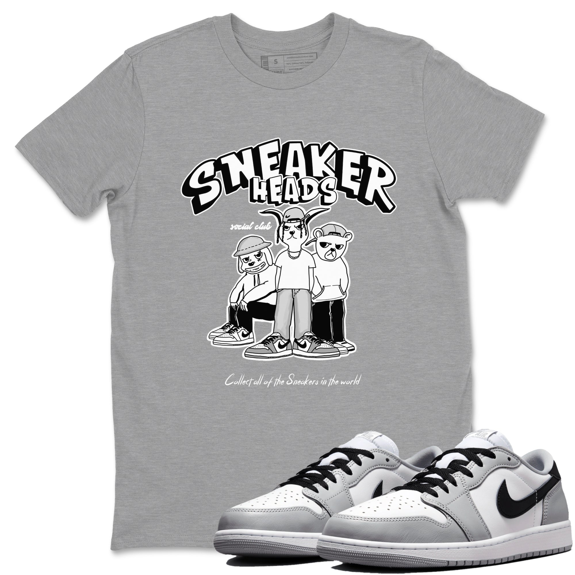 snkmatchs Social Club snkmatch Tees - Air Jordan 1 Wolf Grey