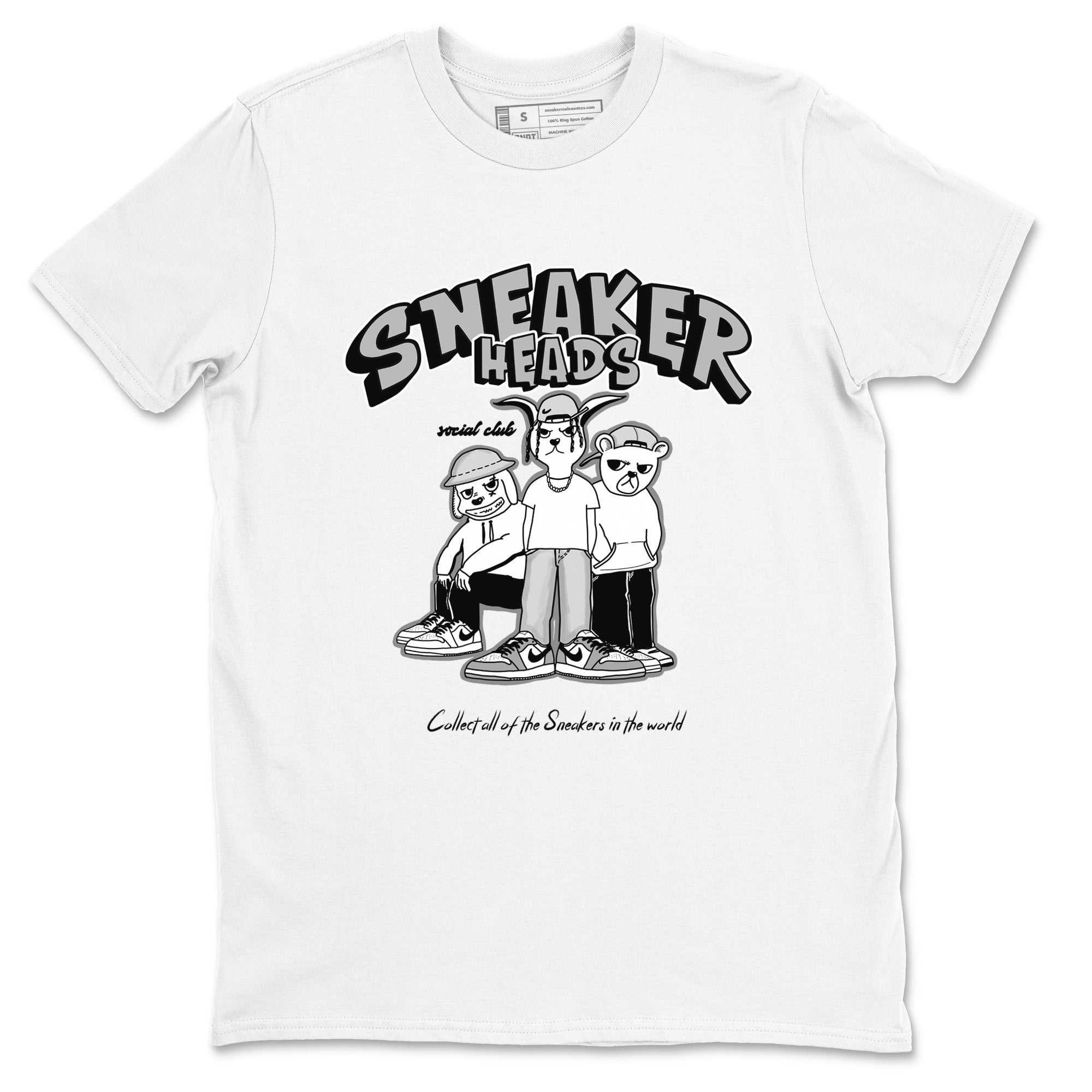 snkmatchs Social Club snkmatch Tees - Air Jordan 1 Wolf Grey