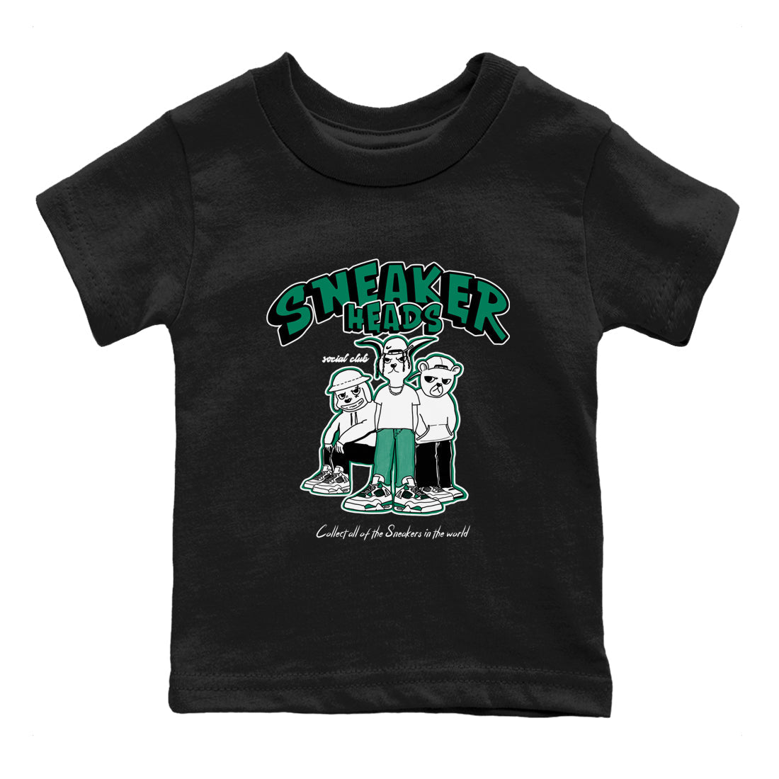 snkmatchs Social Club snkmatch Tees Kids - Air Jordan 4 Oxidized Green