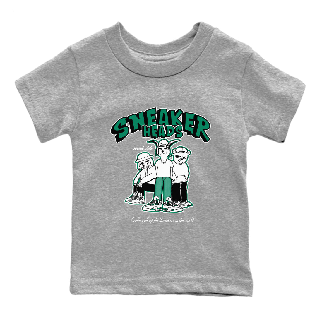 snkmatchs Social Club snkmatch Tees Kids - Air Jordan 4 Oxidized Green