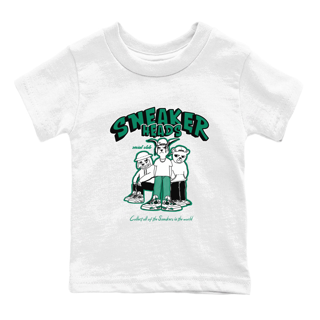 snkmatchs Social Club snkmatch Tees Kids - Air Jordan 4 Oxidized Green