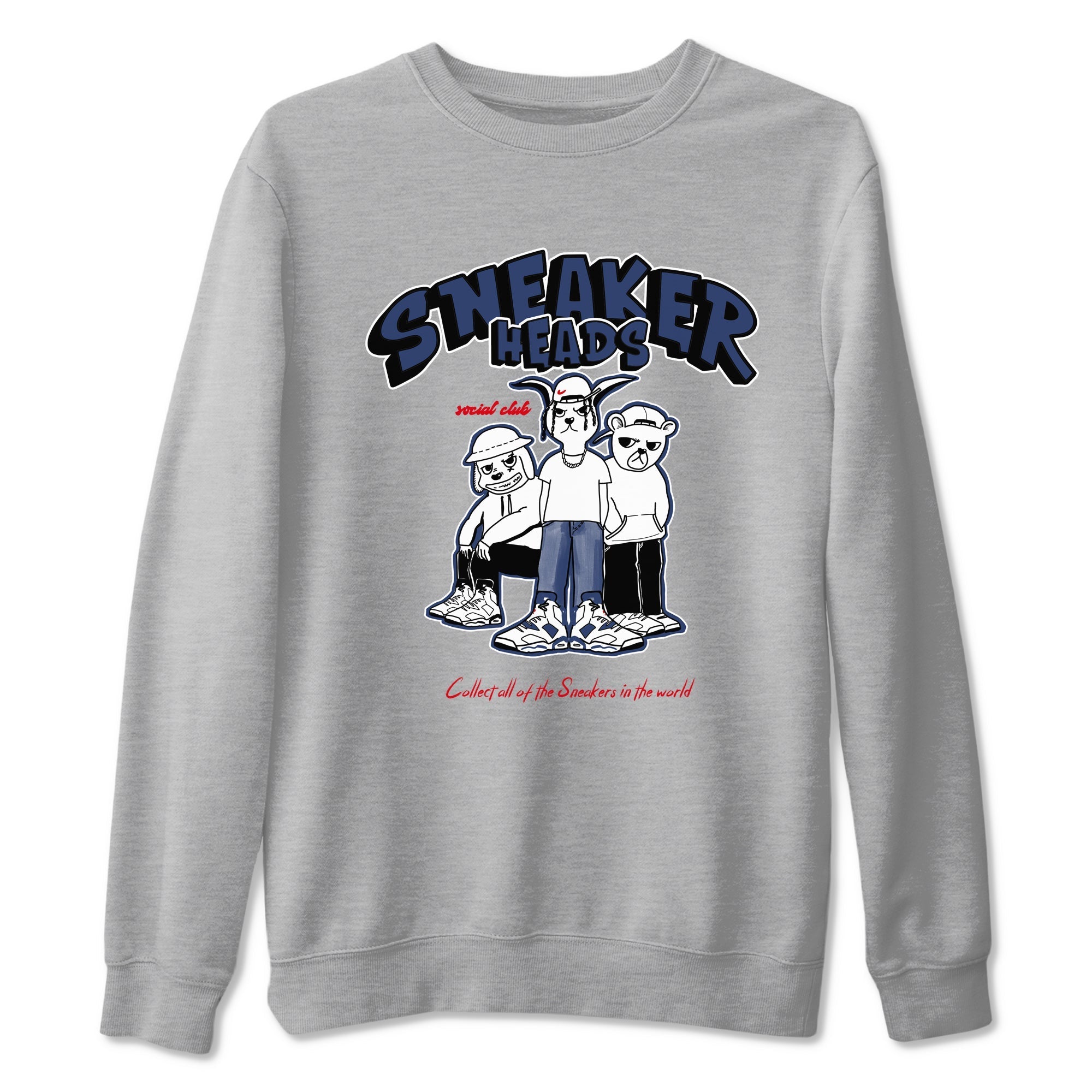 snkmatchs Social Club snkmatch Tees - Air Jordan 6 White And Midnight Navy
