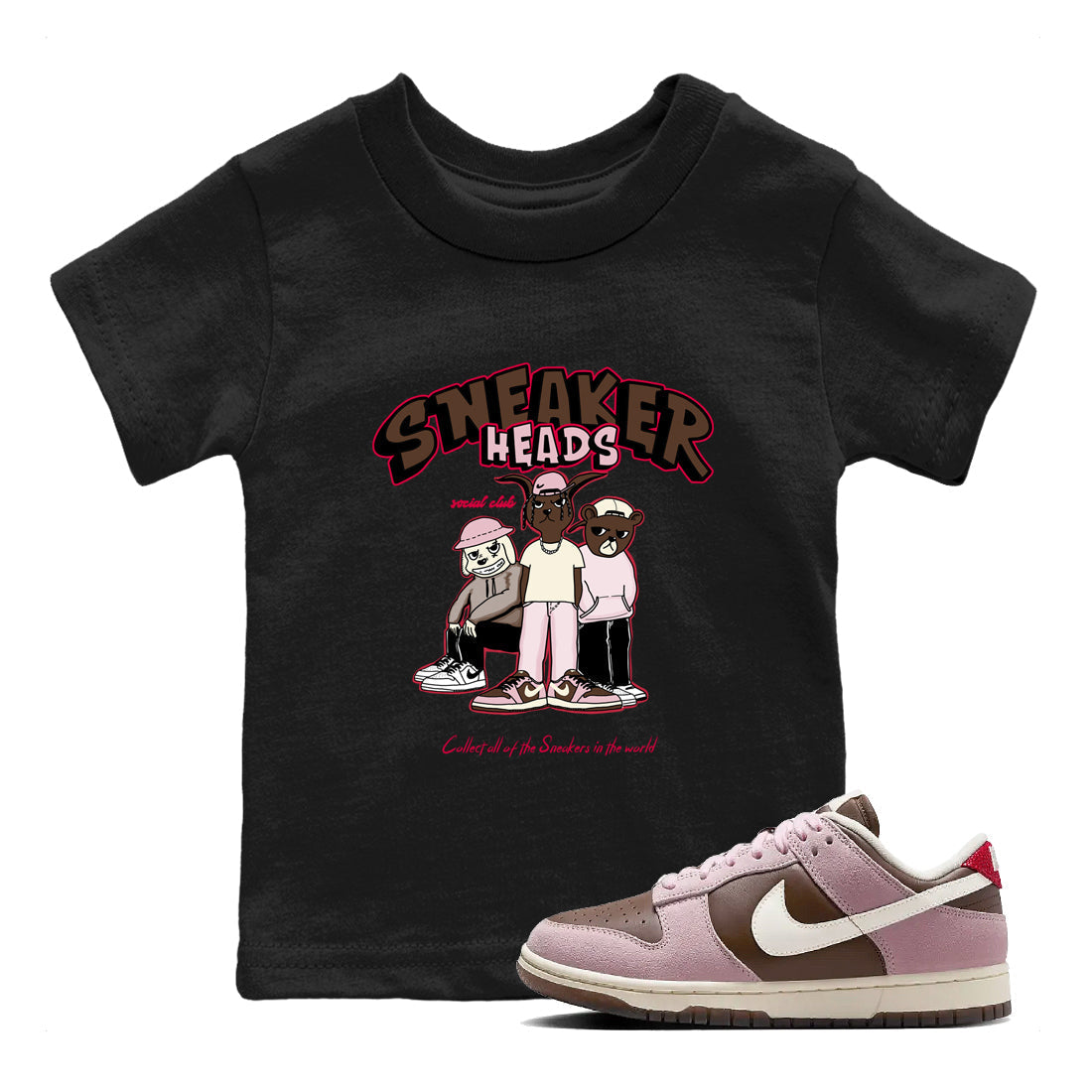 snkmatchs Social Club snkmatch Tees Kids - Dunk Cacao Wow And Pink Foam