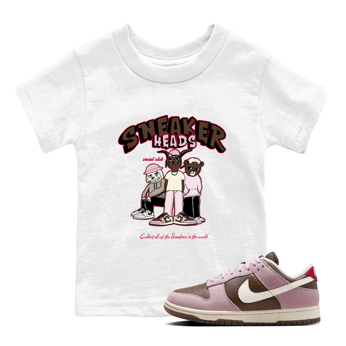 snkmatchs Social Club snkmatch Tees Kids - Dunk Cacao Wow And Pink Foam