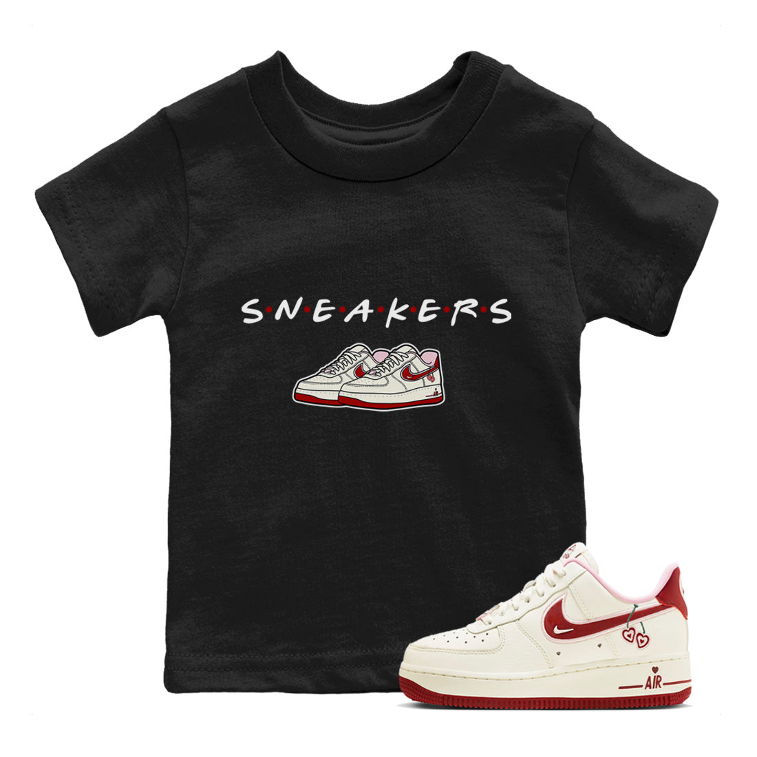 snkmatchs Kids Tops - Air Force 1 Valentines Day