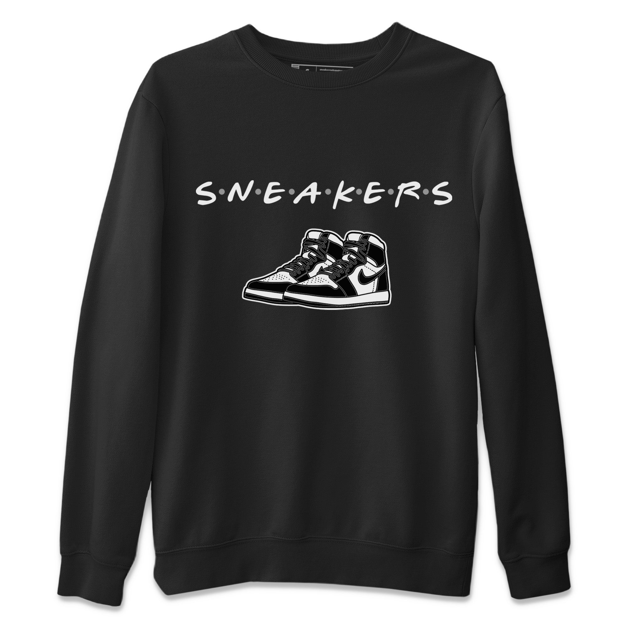 snkmatchs Unisex Tops - Air Jordan 1 Black White