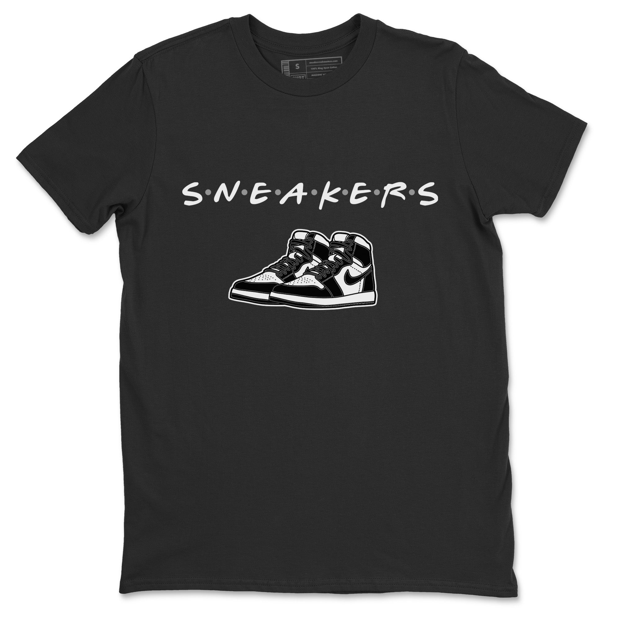 snkmatchs Unisex Tops - Air Jordan 1 Black White