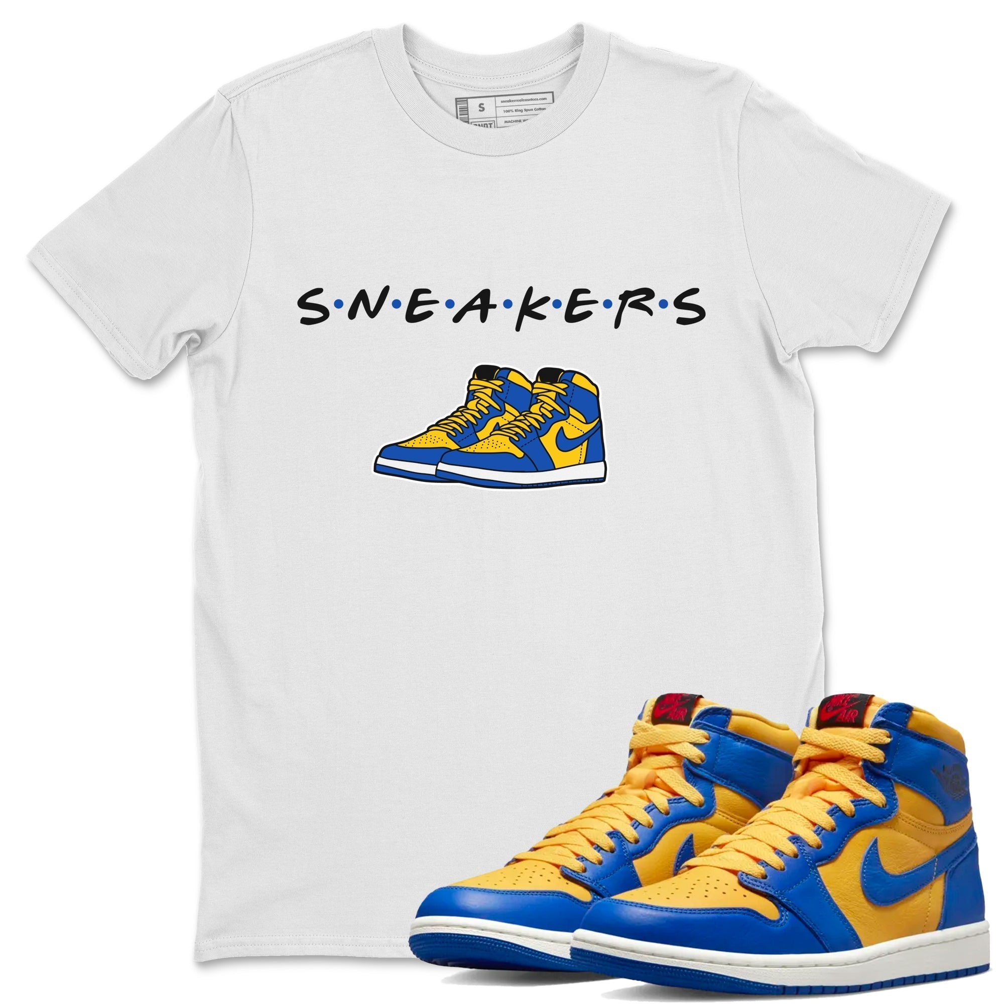snkmatchs Unisex Tops - Air Jordan 1 Game Royal Varsity Maize