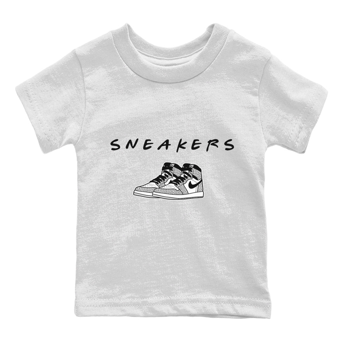 snkmatchs Kids Tops - Air Jordan 1 White Cement
