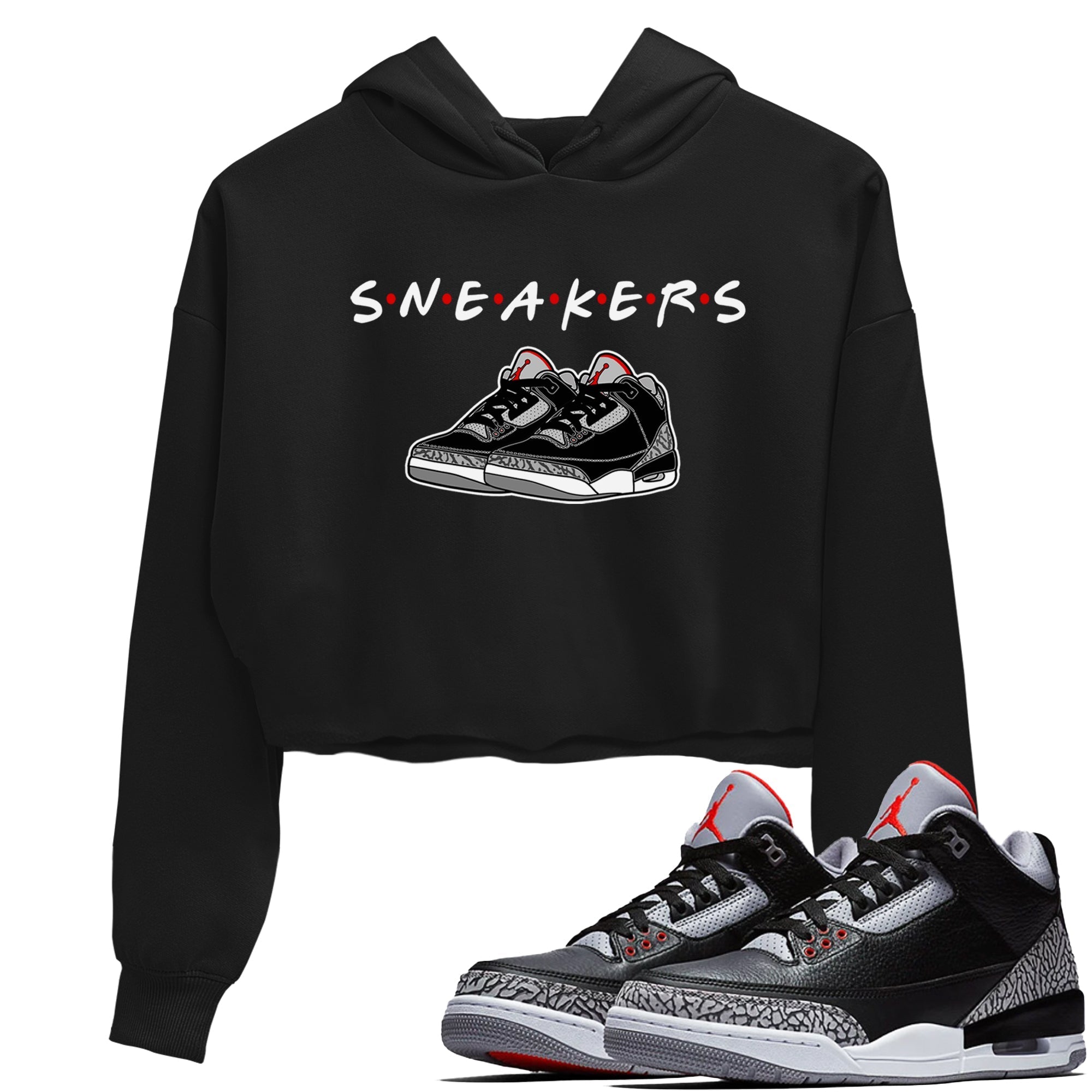 snkmatchs snkmatch Women's Top - Air Jordan 3 Black Cement