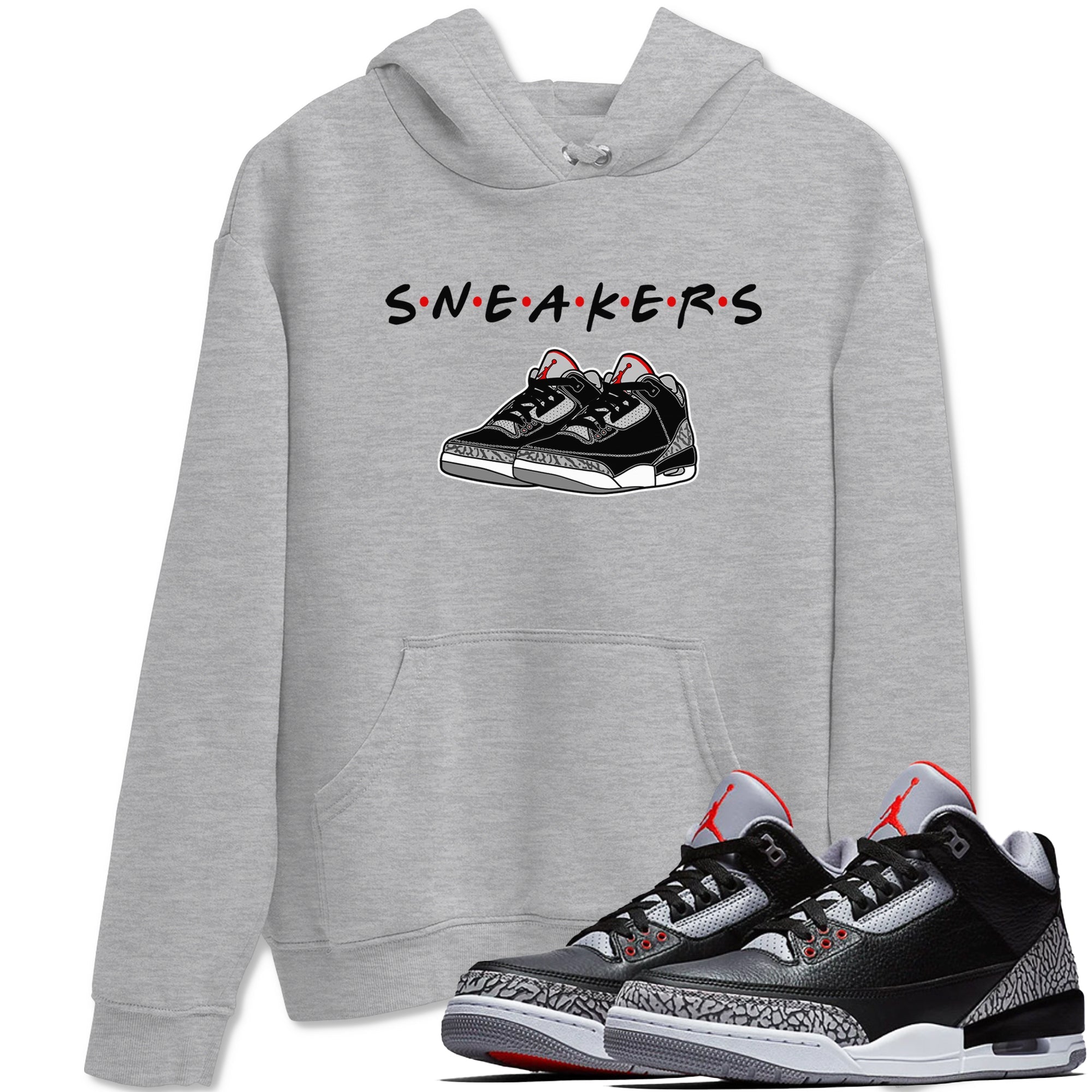 snkmatchs snkmatch Tees - Air Jordan 3 Black Cement