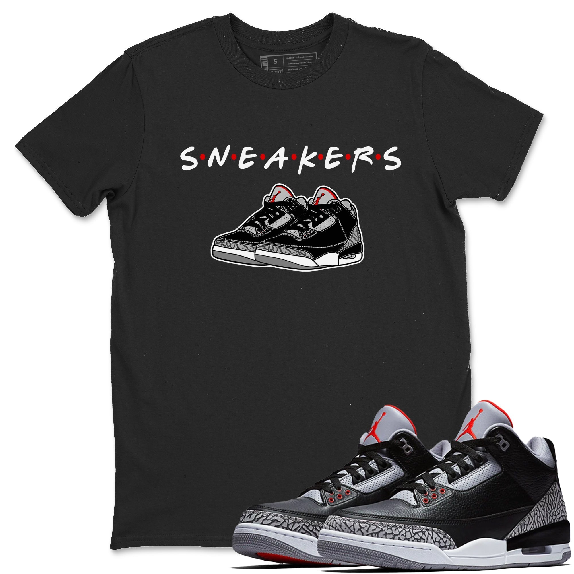 snkmatchs snkmatch Tees - Air Jordan 3 Black Cement