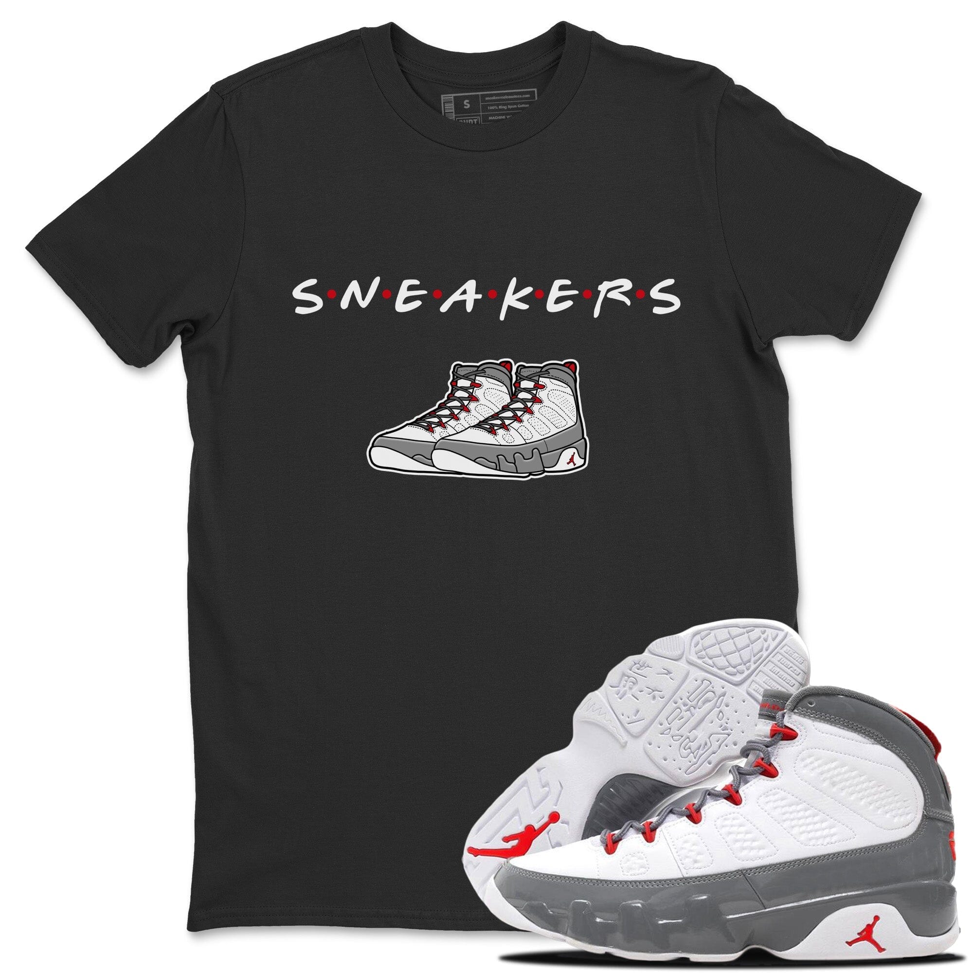 snkmatchs Unisex Tops - Air Jordan 9 Fire Red