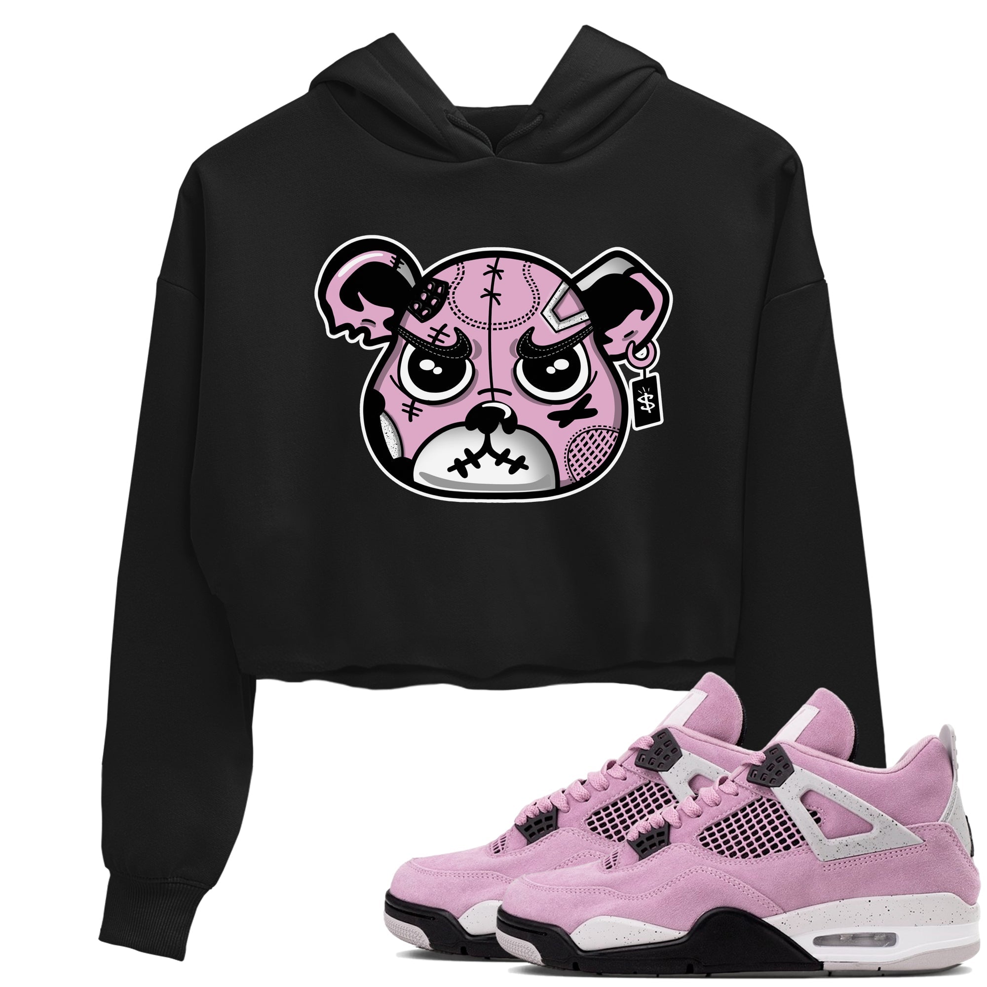 snkmatchs Bear Face snkmatch Women's Top - Air Jordan 4 Orchid