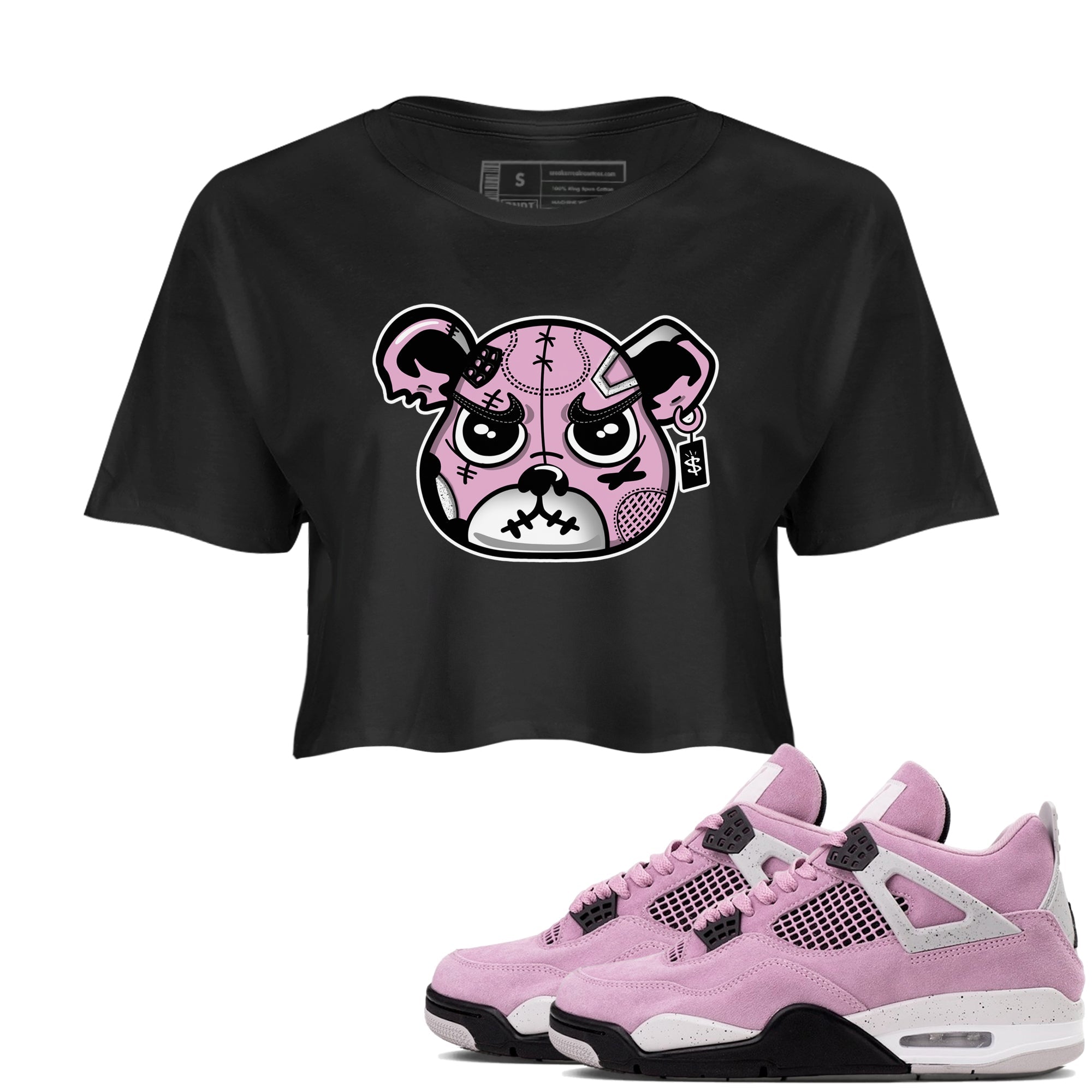 snkmatchs Bear Face snkmatch Women's Top - Air Jordan 4 Orchid