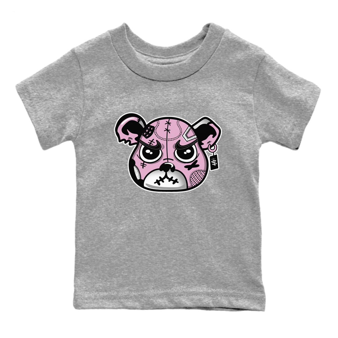 snkmatchs Bear Face snkmatch Tees Kids - Air Jordan 4 Orchid