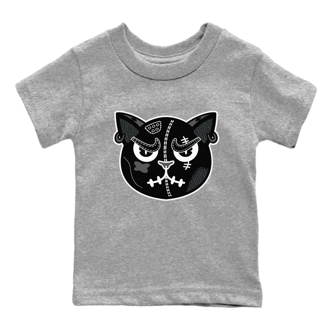 snkmatchs Cat Face snkmatch Tees Kids - Air Jordan 3 Black Cat