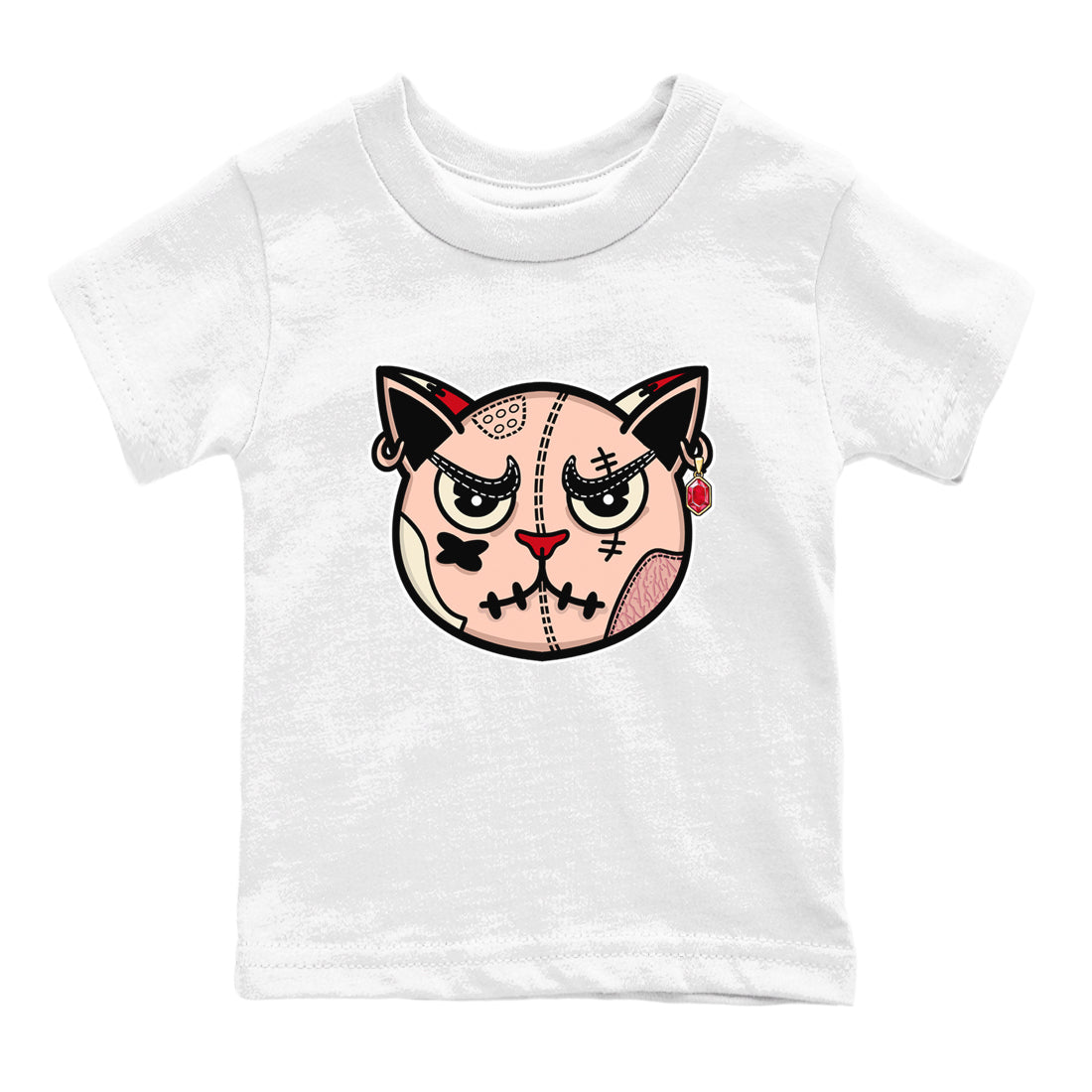 snkmatchs Cat Face snkmatch Tees Kids - Air Jordan 3 Valentines Day