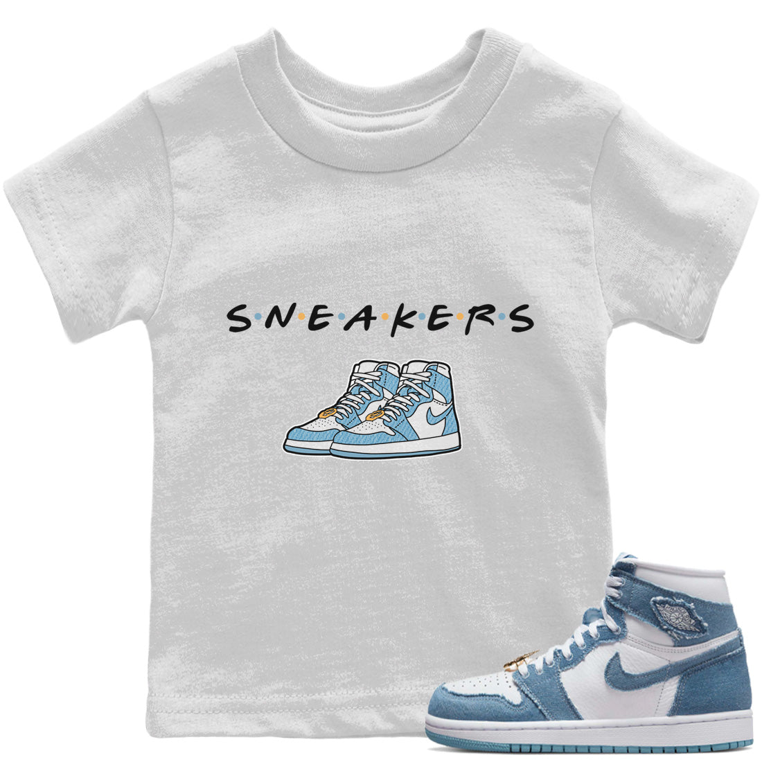 snkmatchs Kids Tops - Air Jordan 1 Denim