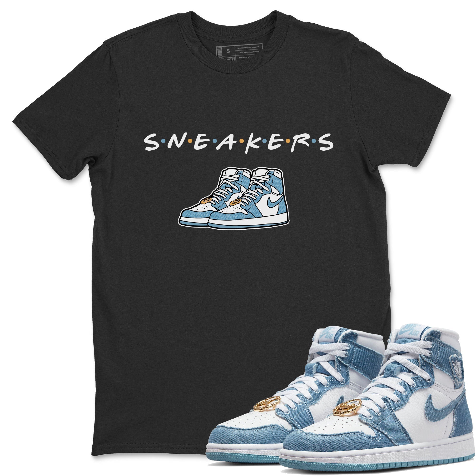 snkmatchs Unisex Tops - Air Jordan 1 Denim