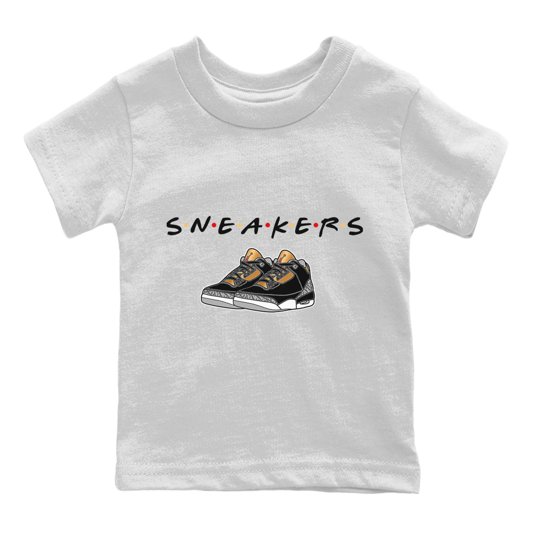 snkmatchs Kids Tops - Air Jordan 3 Black Gold