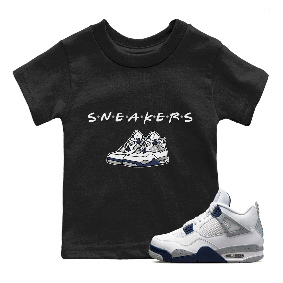 snkmatchs Kids Tops - Air Jordan 4 Midnight Navy