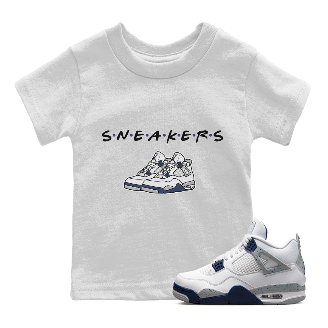 snkmatchs Kids Tops - Air Jordan 4 Midnight Navy