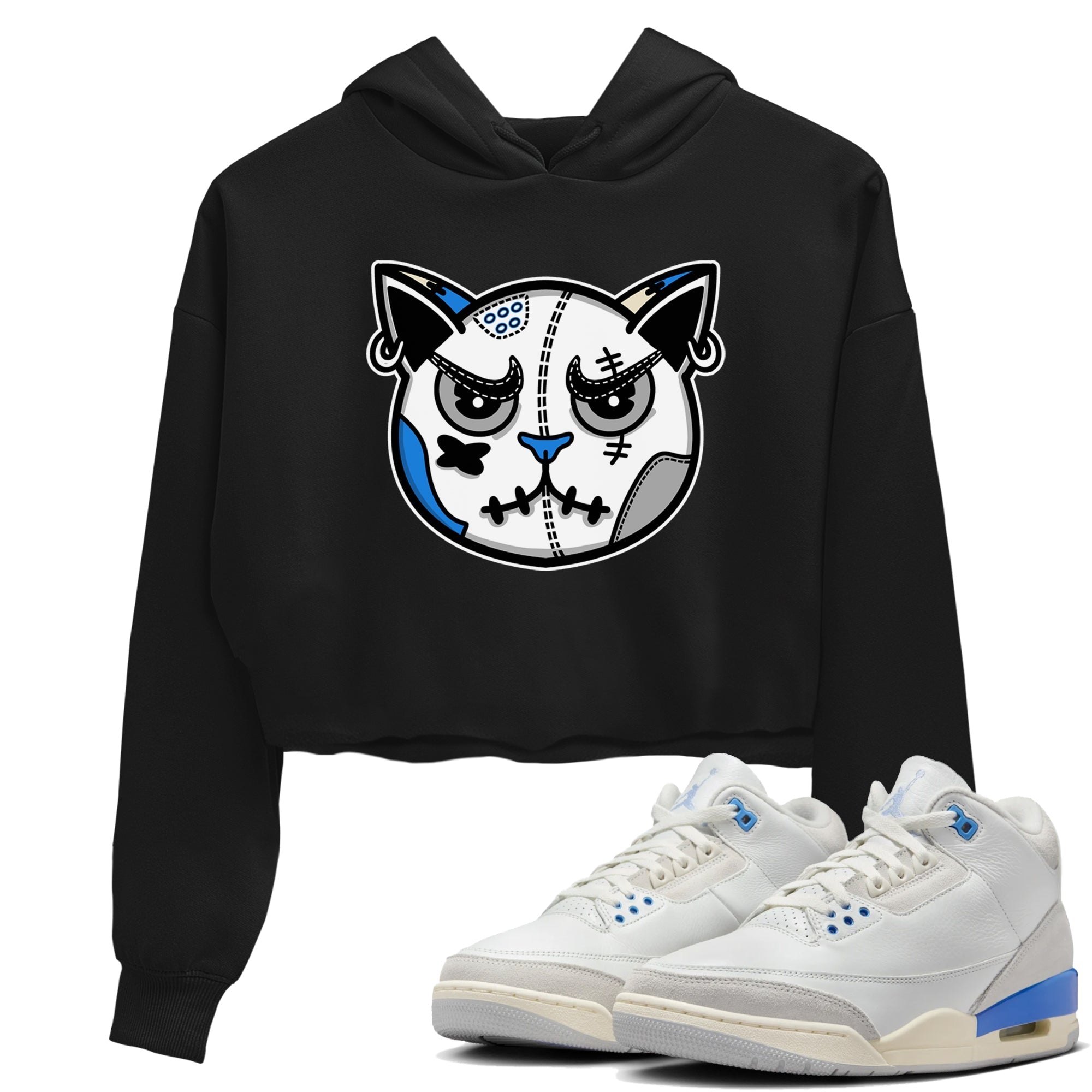 Snekaer Cat Face snkmatch Women's Top - Air Jordan 3 Lucky Shorts