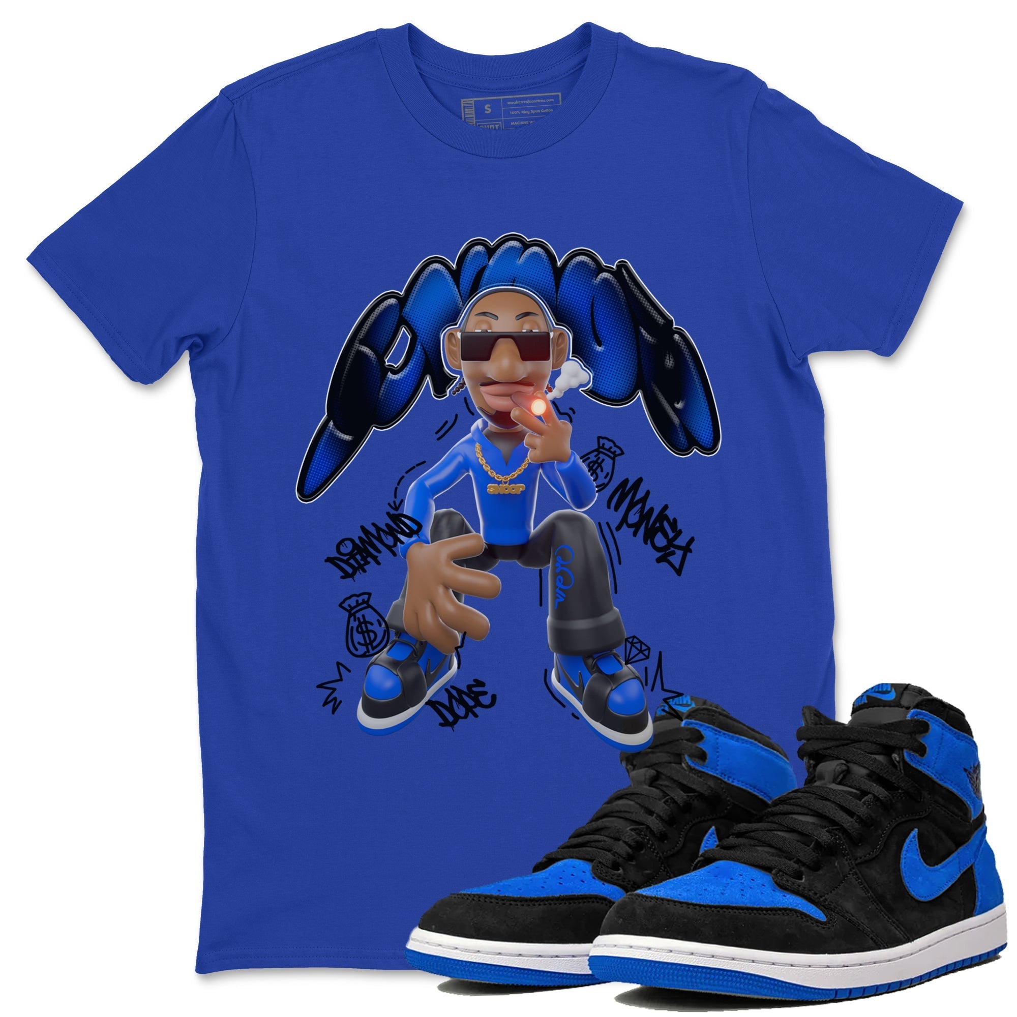 Snoop SNRT Sneaker Tee - Air Jordan 1 Royal Reimagined