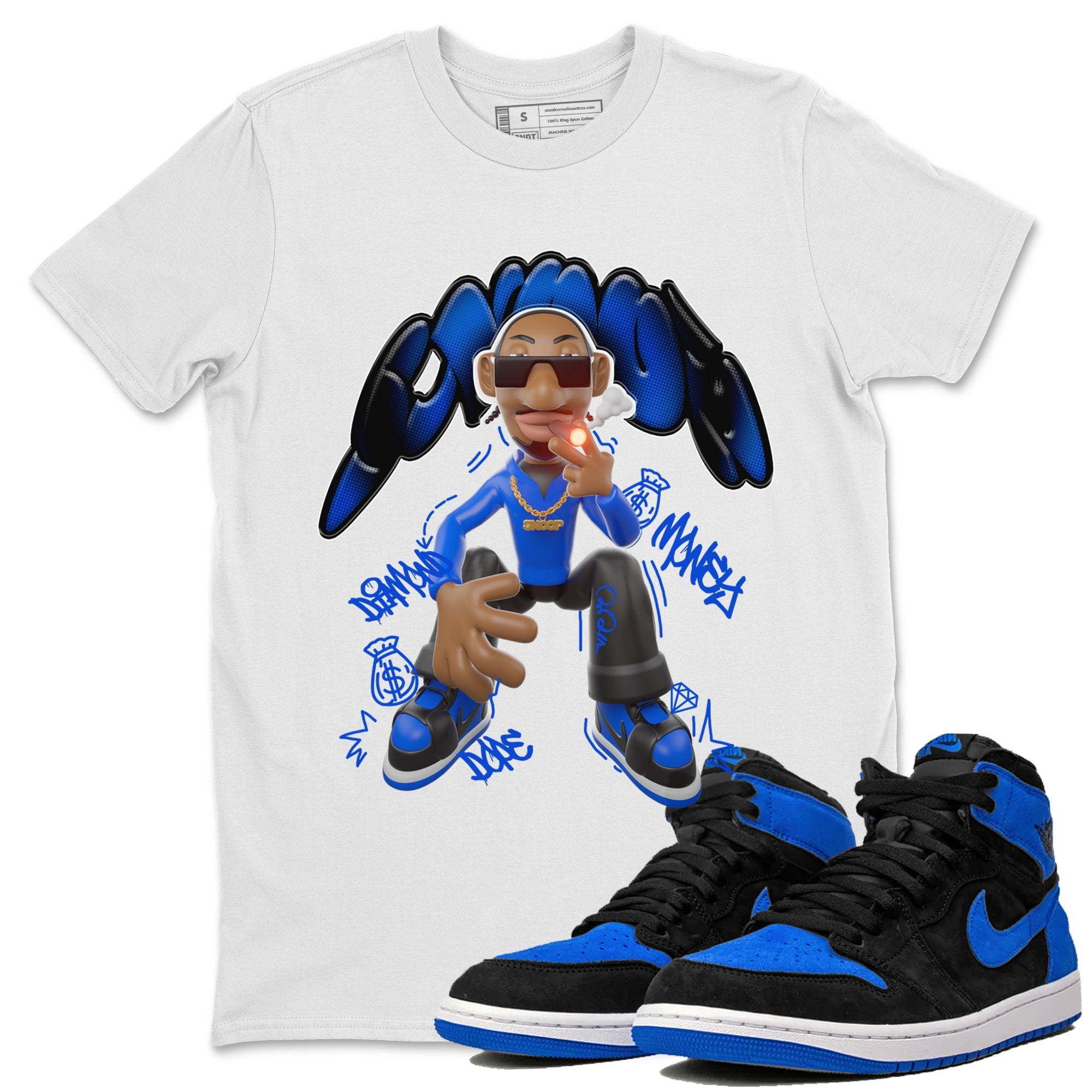 Snoop SNRT Sneaker Tee - Air Jordan 1 Royal Reimagined