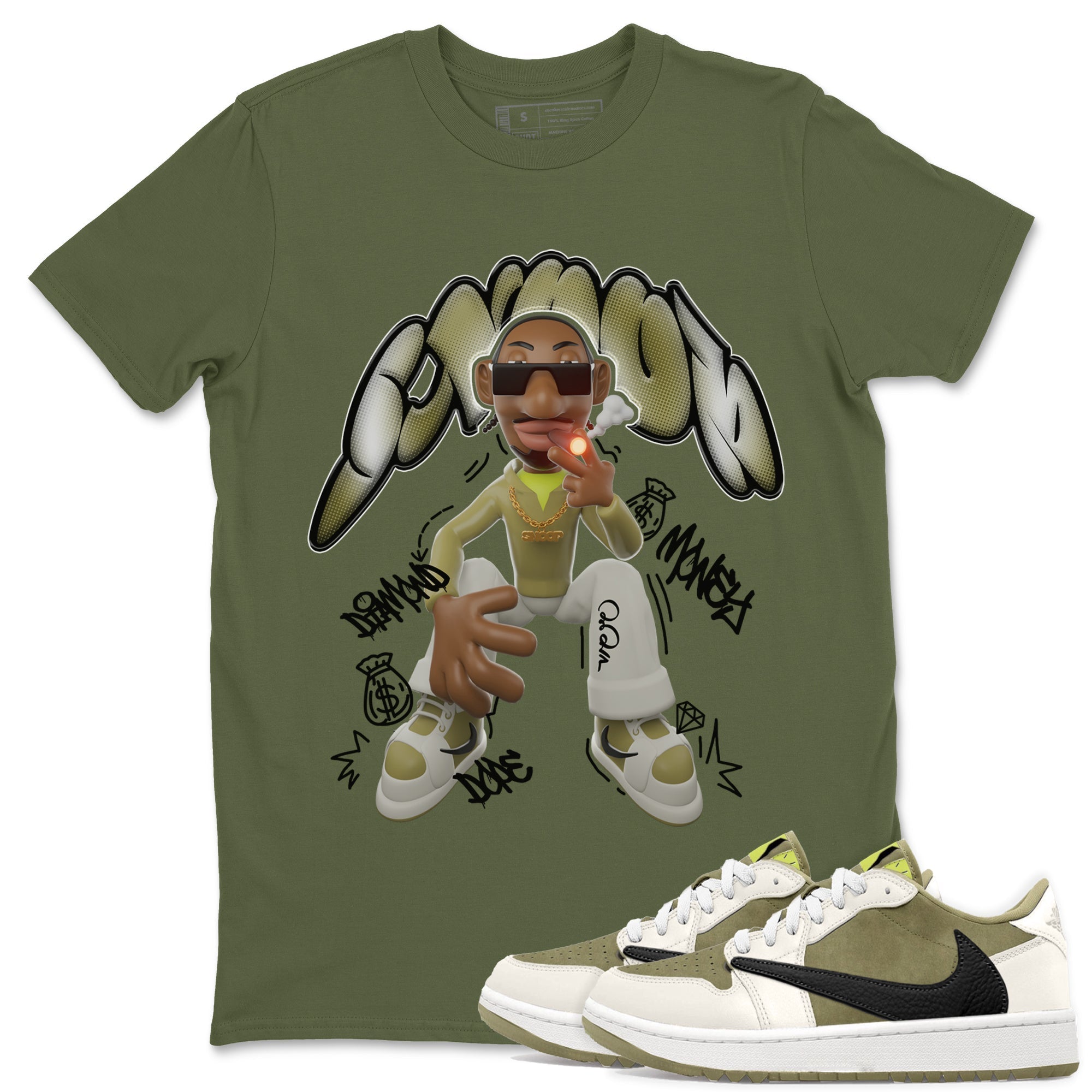 Snoop snkmatch Tee - Air Jordan 1 Travis Scott Golf