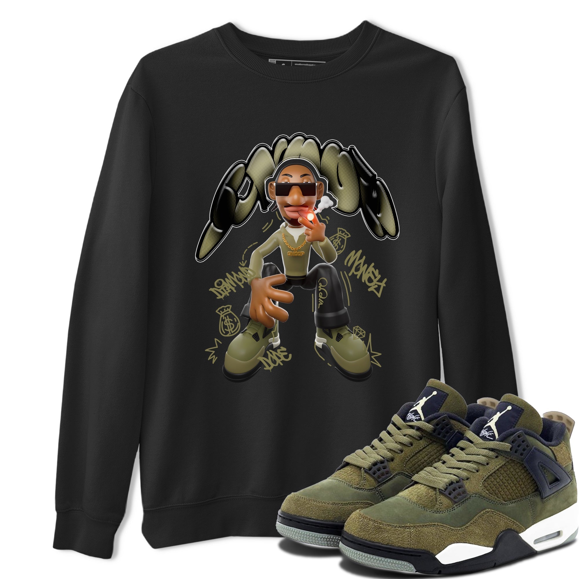 Snoop snkmatch Tee - Air Jordan 4 Medium Olive