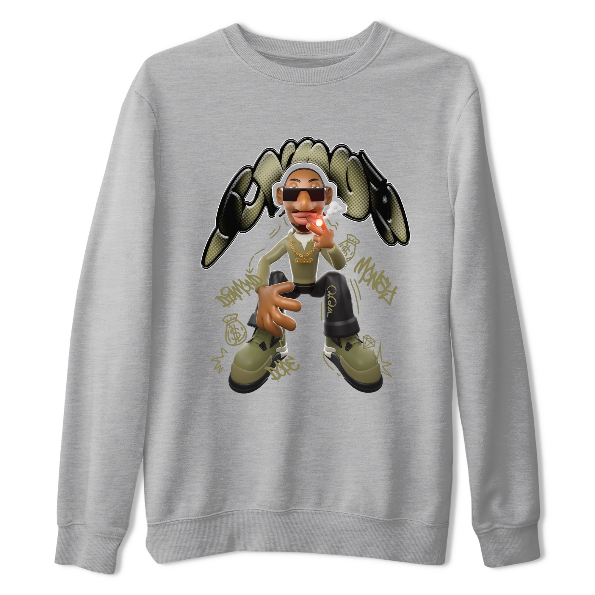 Snoop snkmatch Tee - Air Jordan 4 Medium Olive