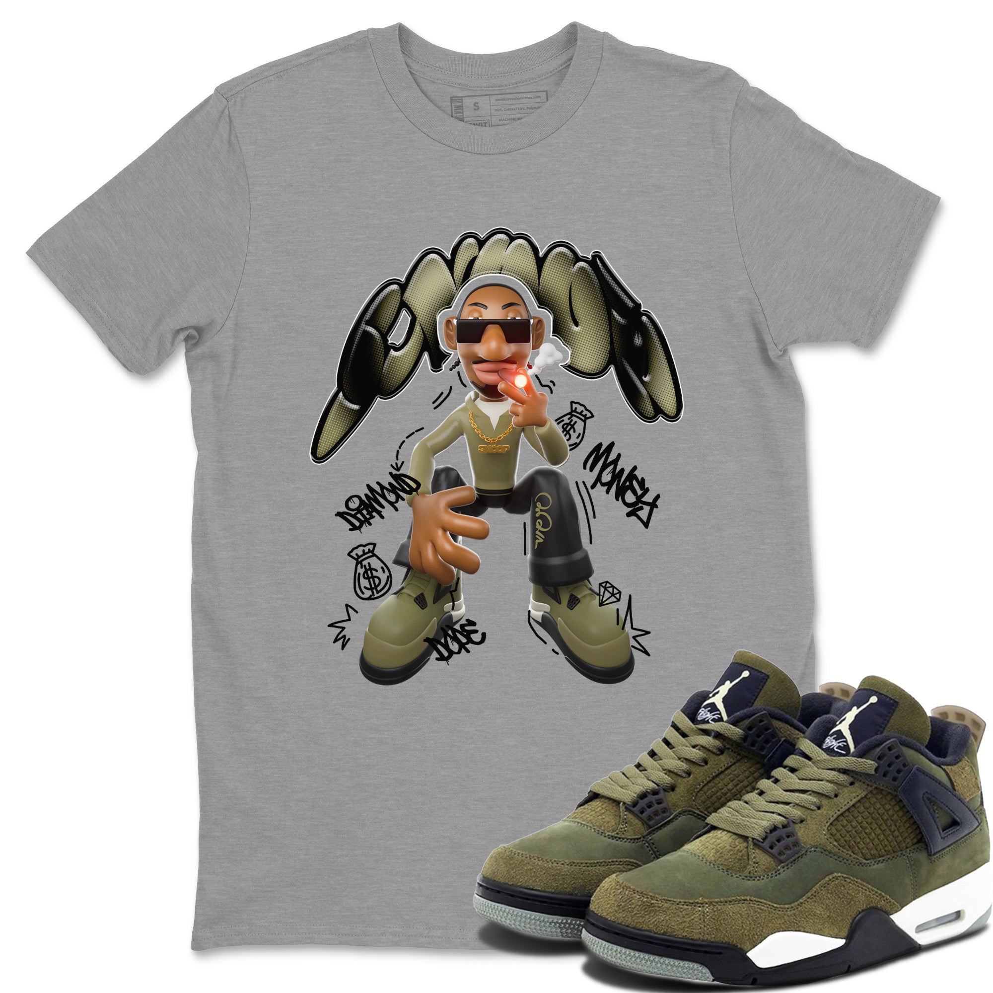 Snoop snkmatch Tee - Air Jordan 4 Medium Olive