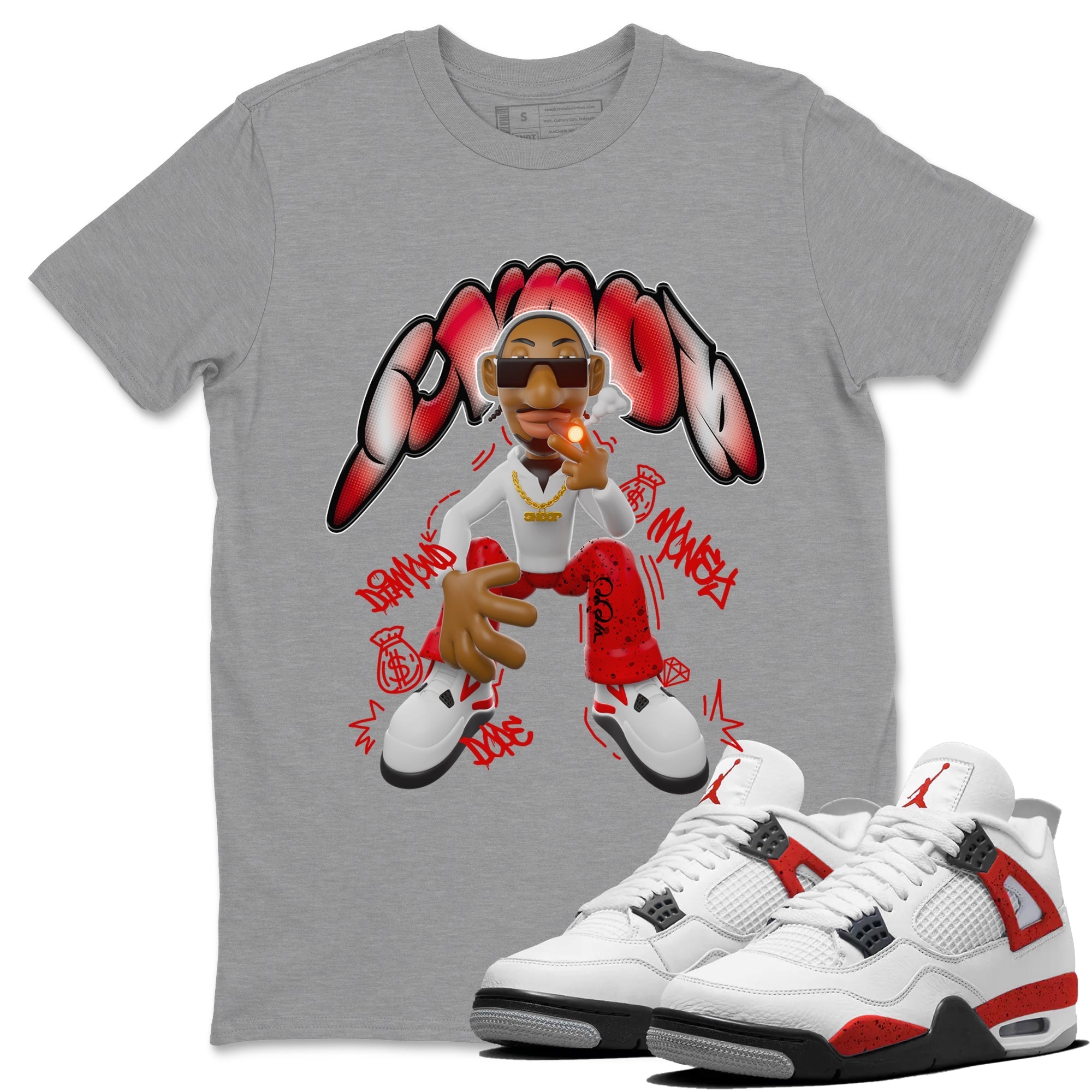 Snoop snkmatch Tee - Air Jordan 4 Red Cement