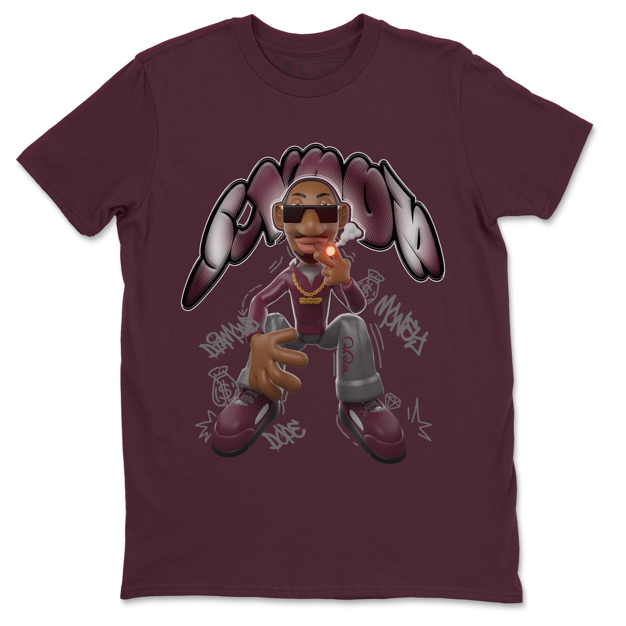 Snoop snkmatch Tee - Air Jordan 5 Burgundy