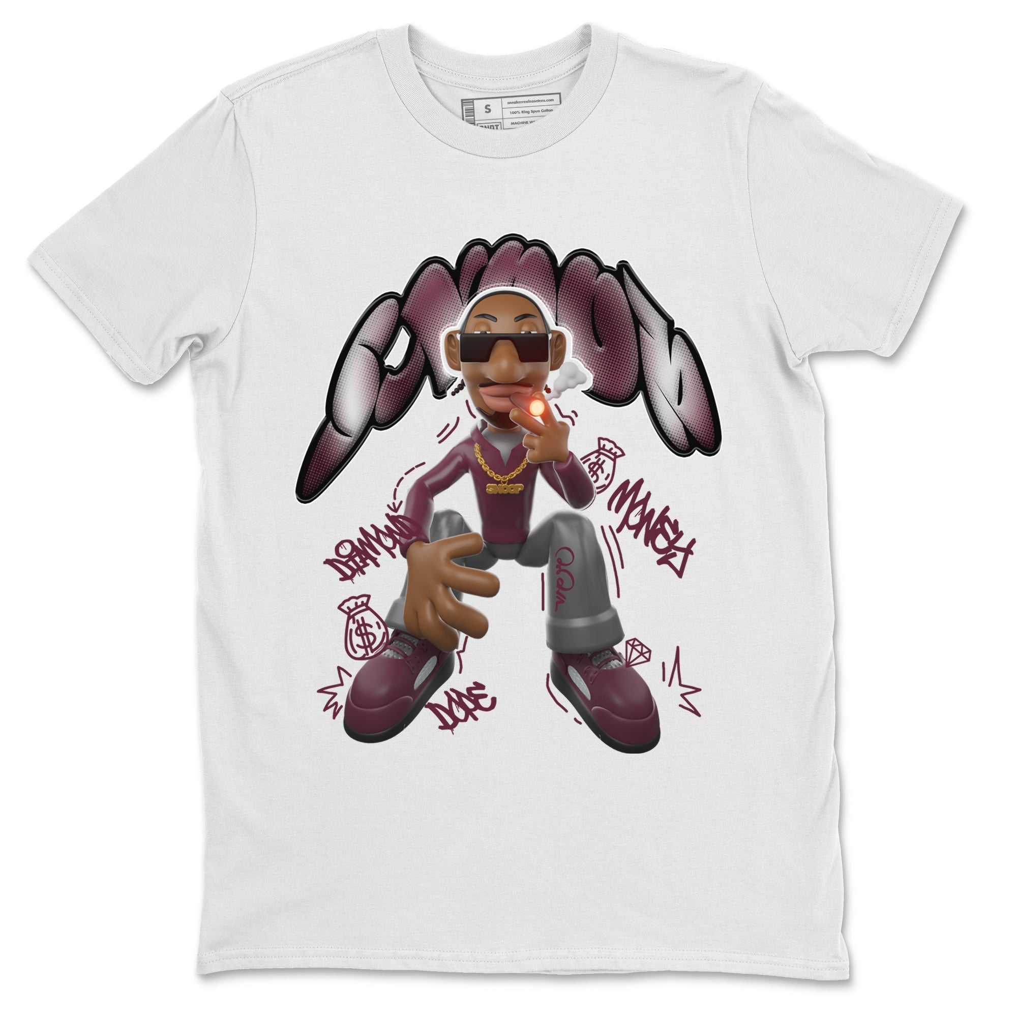 Snoop snkmatch Tee - Air Jordan 5 Burgundy