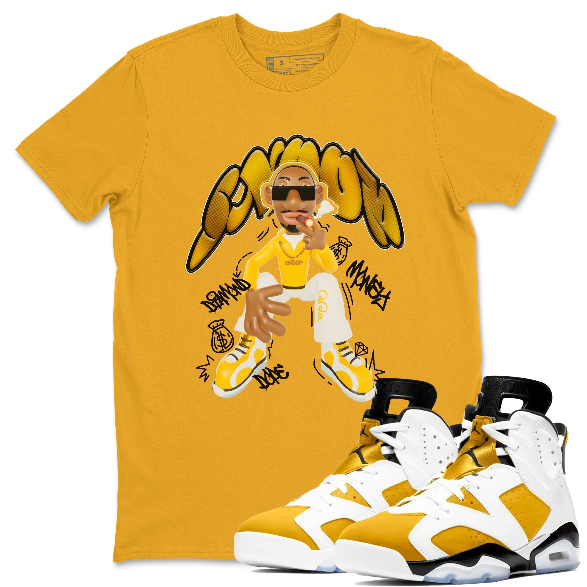 Snoop snkmatch Tee - Air Jordan 6 Yellow Ochre