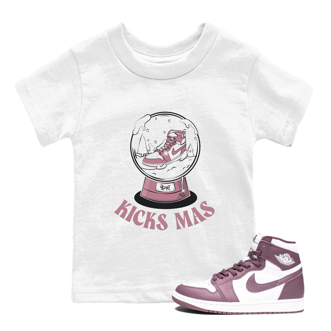 Snow Ball snkmatch Tee Kids - Air Jordan 1 Mauve